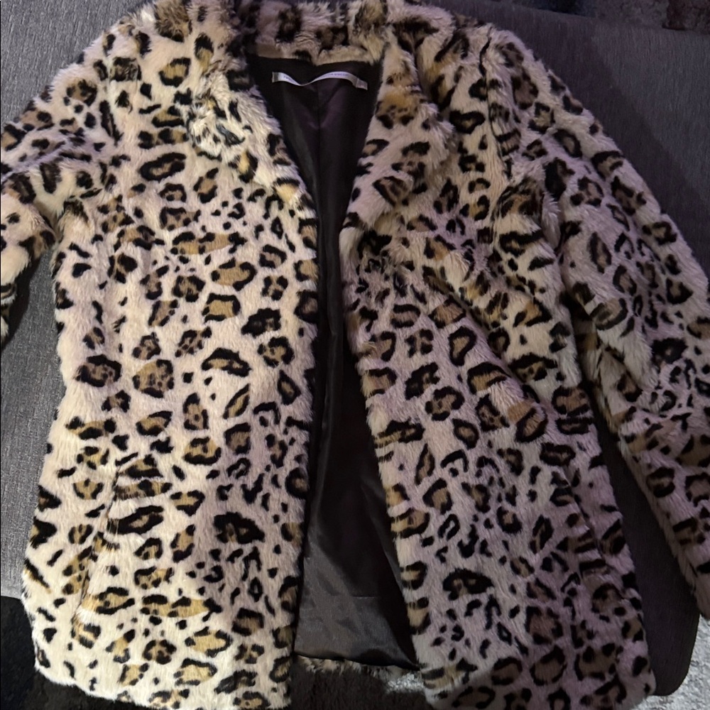 Twelfth Street by Cynthia Vincent Animal Print Teddy Jacket